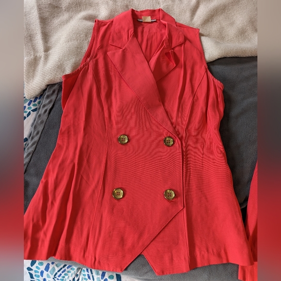 AUTHENTIC VINTAGE 80s David Hollis hot pink 2 piece set with vest and shorts - Picture 11 of 12